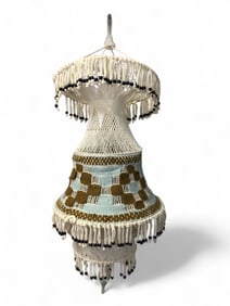 Handcrafted Macrame Hanging Light Fixture