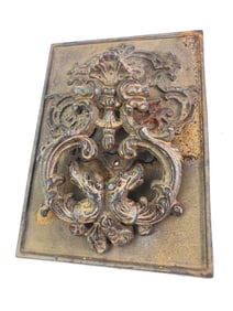 Cast Iron Ornate Rococo Revival Dragon Door Knocker