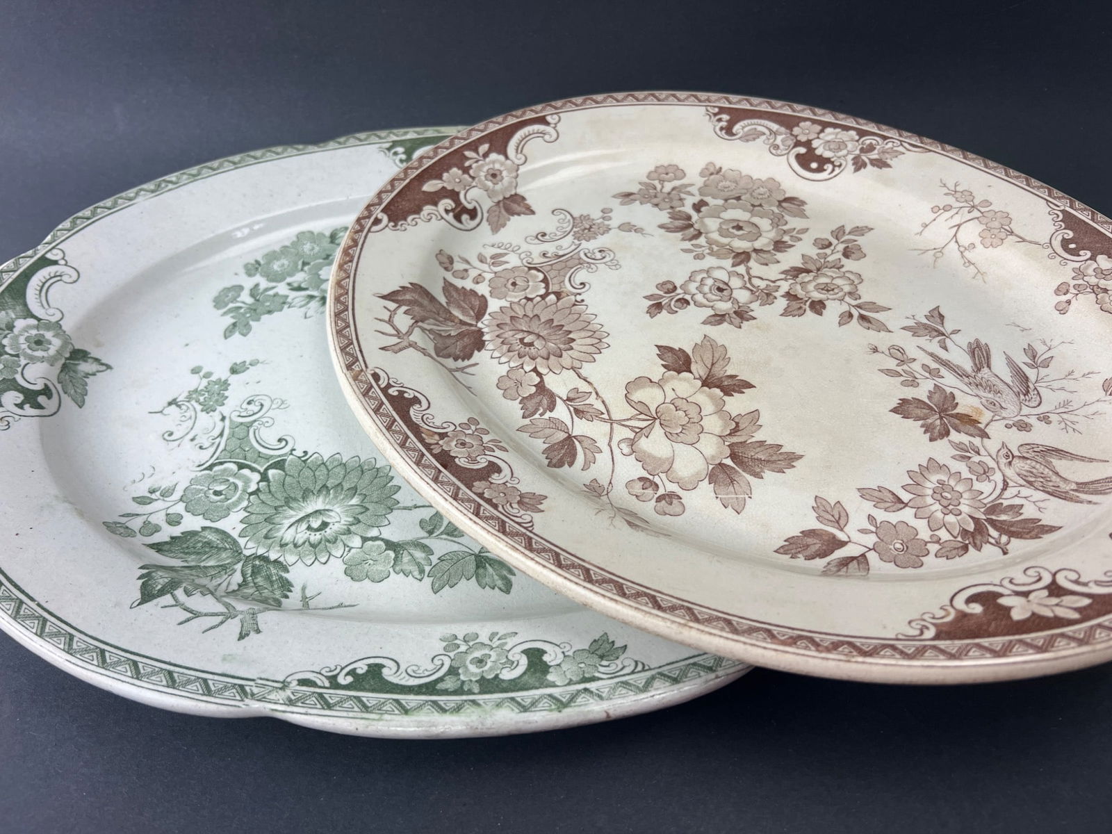 A Pair of Belleek First Period Transferware Platters, c. 1863-1891 (1 of 10)