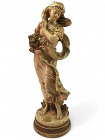 Chalkware Hip Moreau Statue By Alexander Backer