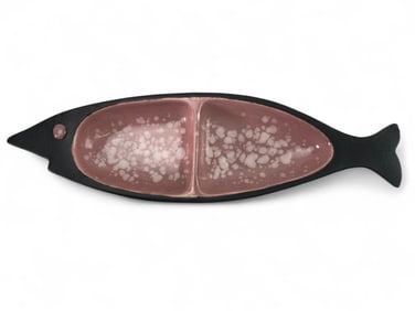 Rare Jaru Of California Divided Fish Dish