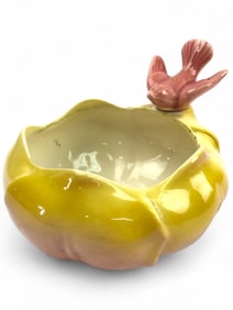 Vtg Royal Copley Bird & Flower Planter