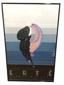 Erte Circle Gallery 1982 Framed Poster
