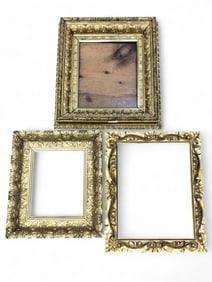 Three Ornate Giltwood and Composition Picture Frames