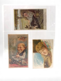 Antique Victorian Hold To Light Trade Cards