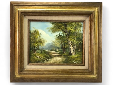 Signed Oil On Canvas Landscape