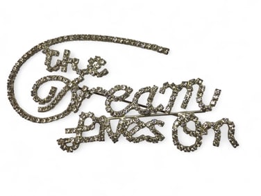 Costume Jewelry “The Dream Lives On?? Rhinestone Brooch