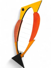 Post Modern Memphis Style Fish Shaped Mirror