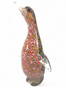Murano Millefiori Art Glass Penguin