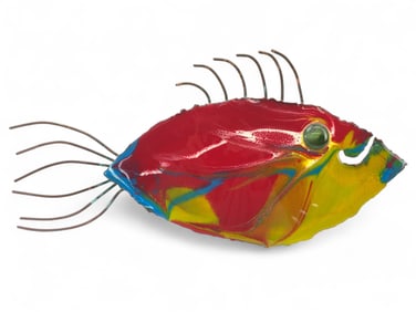 Kevin Webb Signed Copper & Epoxy Fish