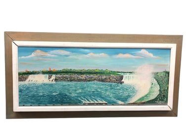 Wm C. Brown Painting Of Niagara Falls, 1958
