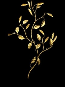 MCM Metal Wall Leaf Sculpture made in Italy 36×24?