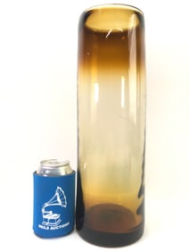 MCM Handblown Amber Fade Cylindrical Vase