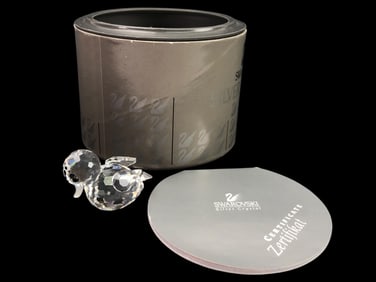 Swarovski Crystal Duck With Box And Certificate