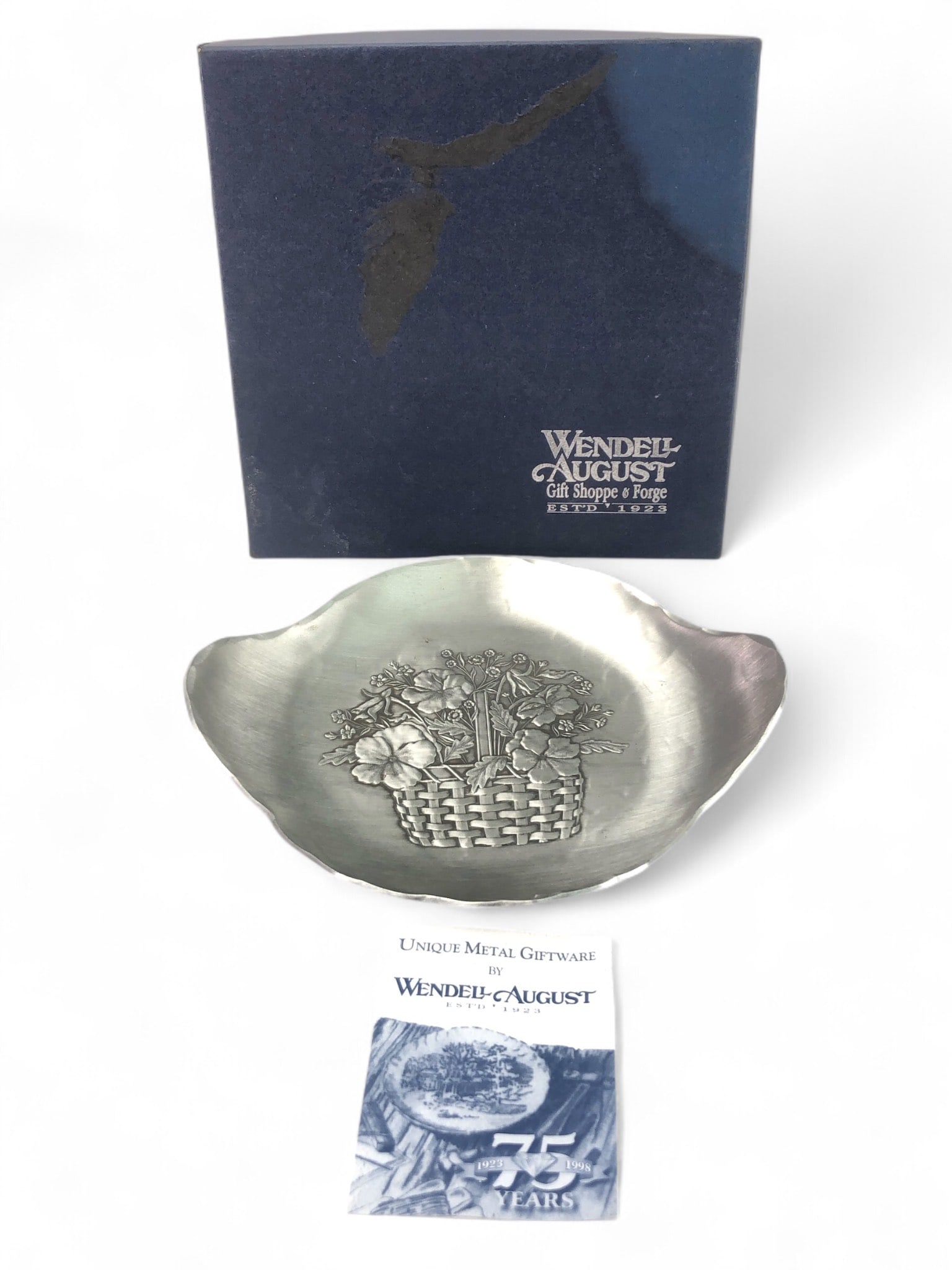 Wendell August Metal Dish With Floral Design (1 of 8)