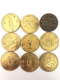 Aloha Hawaiian Dollar Coins Set Of 9