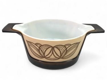 Rare 1973 Promo Pyrex Raffia Brown Onion Bowl