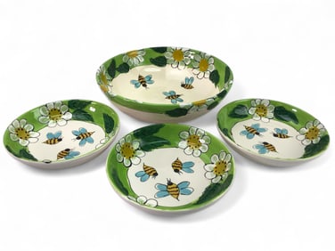 Debra Cherniawsky For TableArts Ceramic Bee Bowl Set