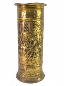 Vtg Brass Umbrella Holder Made In England