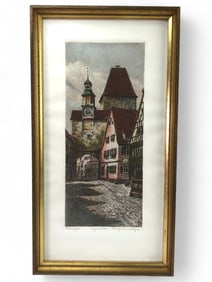 Hand-Colored Etching By Ernst Geissendorfer