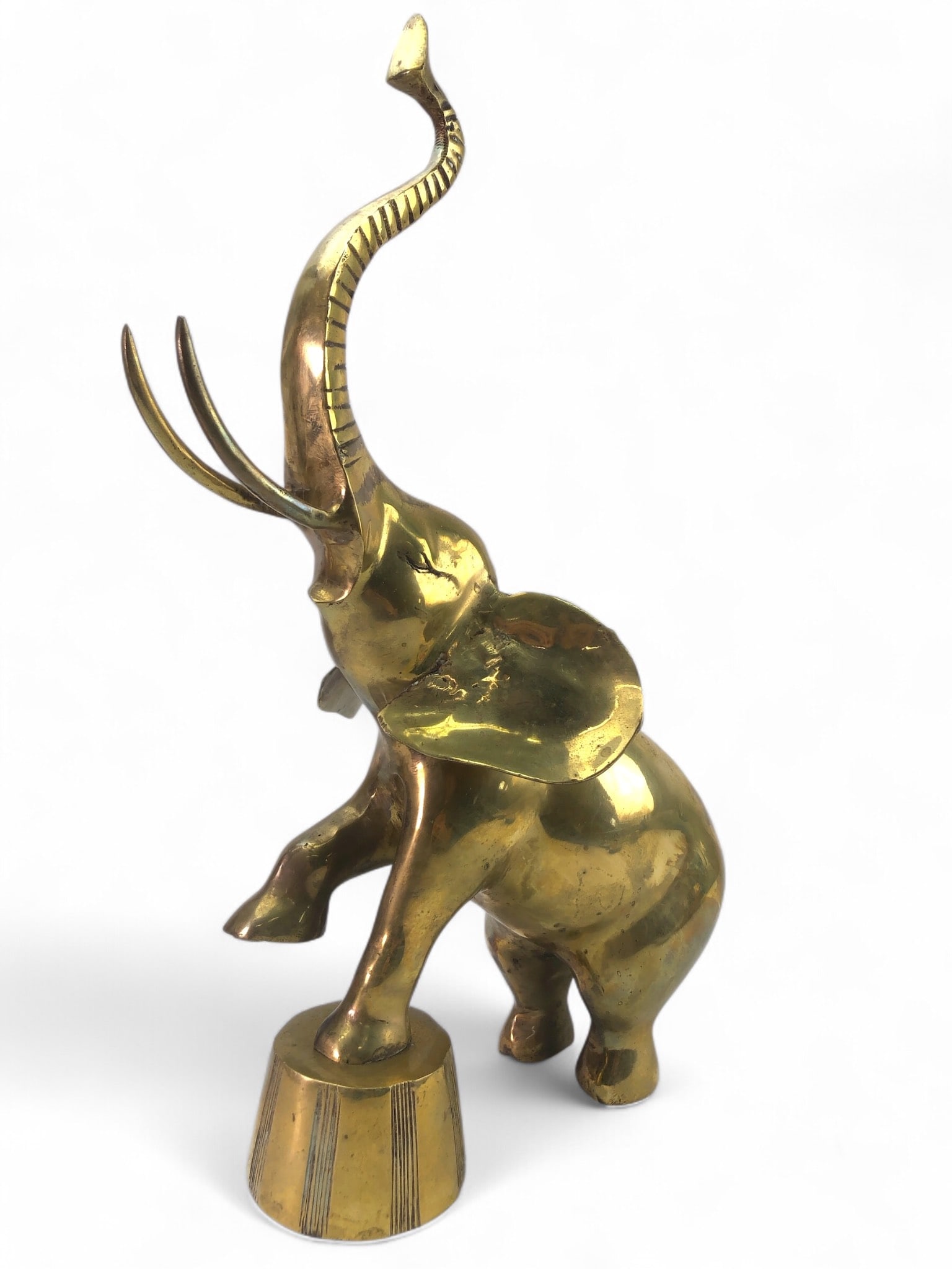 Vtg Brass Elephant Sculpture 17 Inches Tall (1 of 10)