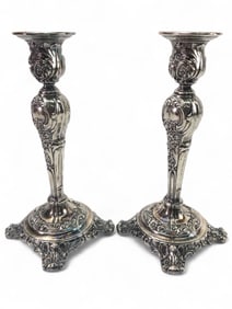 Wm Rogers & Son Silver Candlesticks
