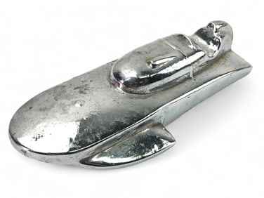 Vintage Chrome Streamlined Race Car
