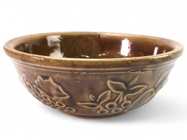 USA Brown Glazed Stoneware Bowl