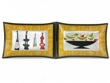 MCM Houze Art Bent Glass Divided Tray