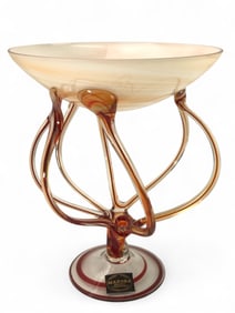 Handmade Makora Krosno Jellyfish Glass Dish