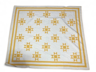 Antique Handsewn Quilt 69 X 80 Inches