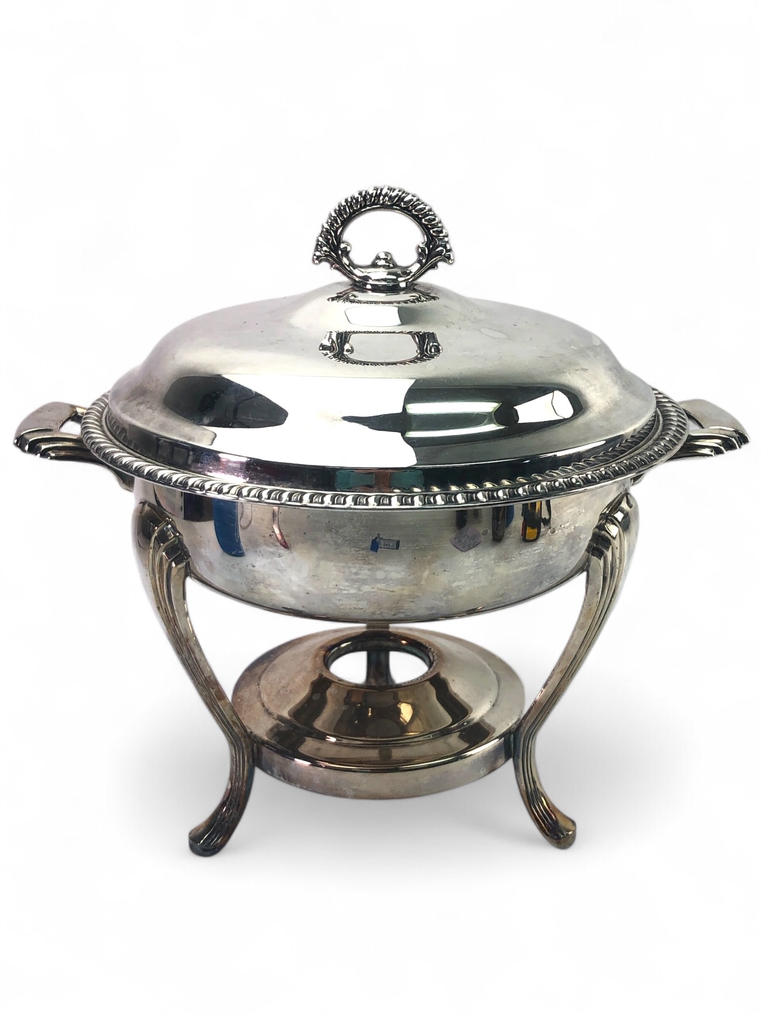 Silver Plated Chafing Dish With Lid & Stand (1 of 10)