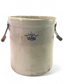 Crown 4-Gallon Stoneware Crock With Handles
