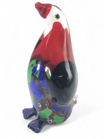 Murano Style Art Glass Penguin Sculpture