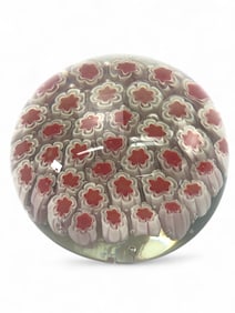 Vtg Murano Millefiori Paperweight