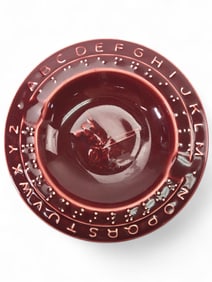 Vtg Braille Alphabet Ashtray 6.25 Diameter