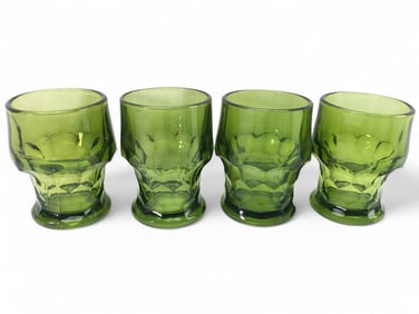 4 Vtg Viking Honeycomb Georgian Tumblers