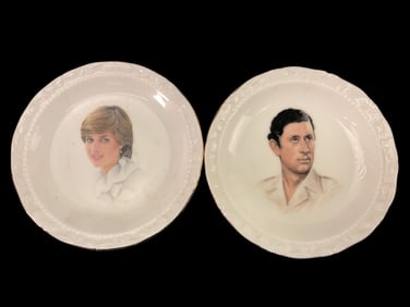 Rare Vtg Charles & Diana Royal Albert Dishes