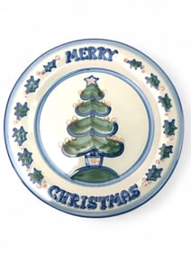 Signed M.A. Hadley Merry Christmas Platter