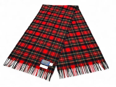 Vtg Pendleton 100% Virgin Wool Prince Charles Edward Stewart Tartan Scarf