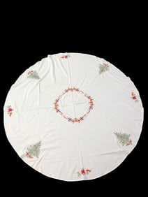Hand Stitched Christmas Tree Skirt 64.5 Diameter