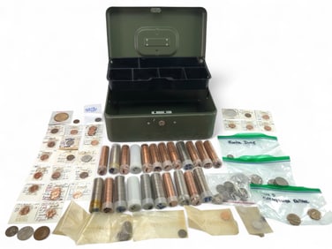 Antique & Vtg Coin Collection With Box