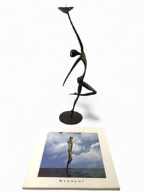 John Kennedy (1931-2004) Bronze Candleholder Sculpture