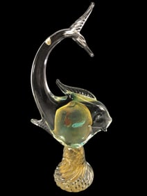 MCM Murano Alfredo Barbini Attributed Fish & Aquarium Art Glass