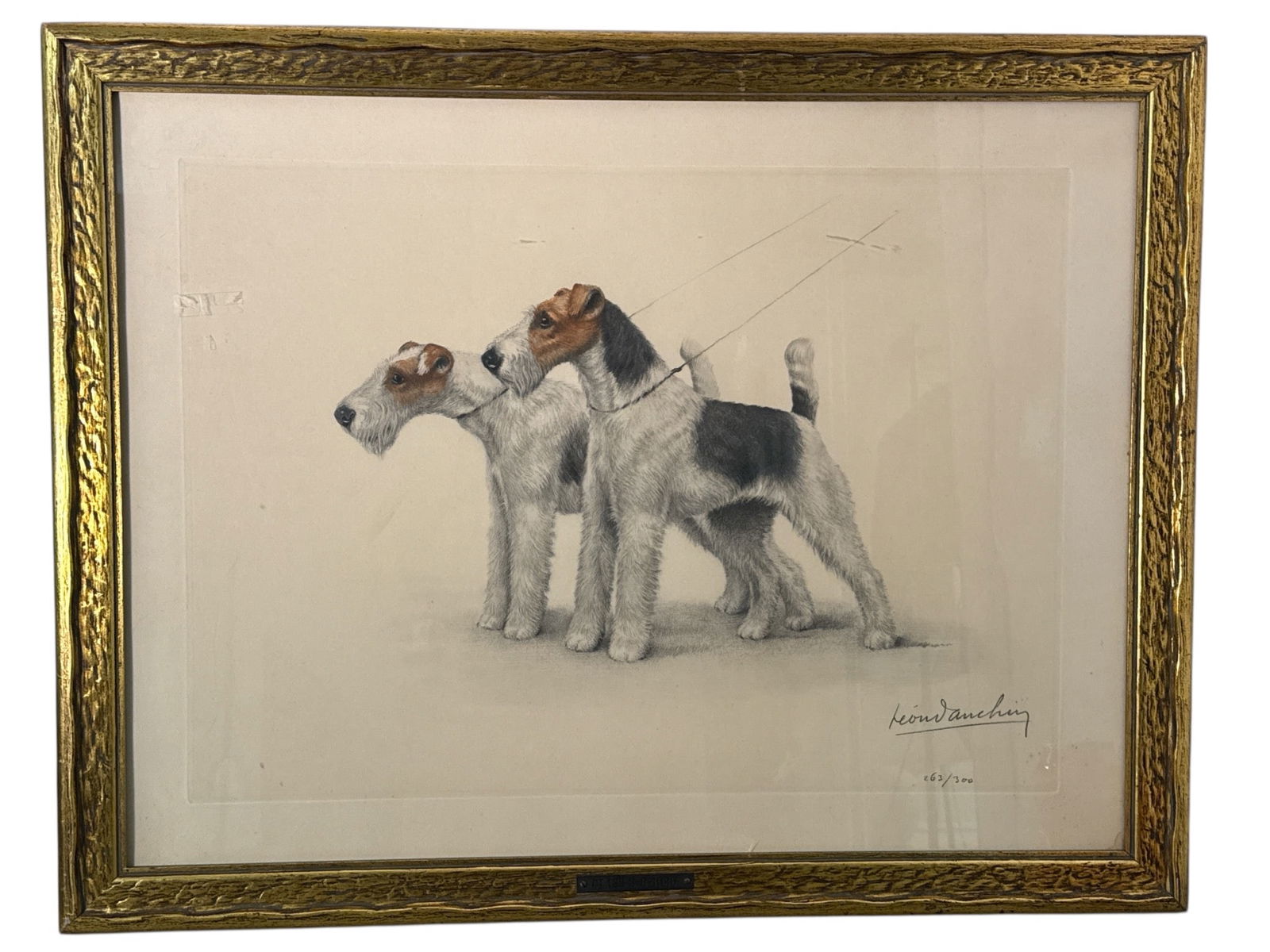 Leon Danchin Signed Terrier Etching (1 of 7)