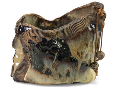 Signed Kathy Sandberg Studio Art Pottery Bag