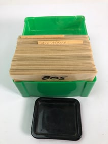 U.S. Postage Stamps In Green Box