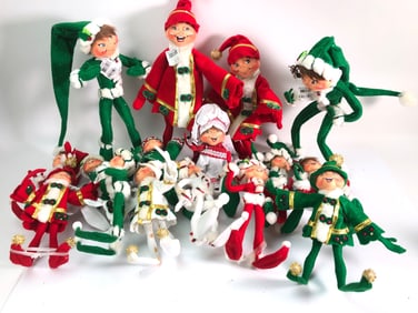 Annalee Christmas Elf & Mrs. Claus Dolls