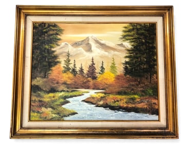 P Beltrame Framed Landscape Oil On Canvas