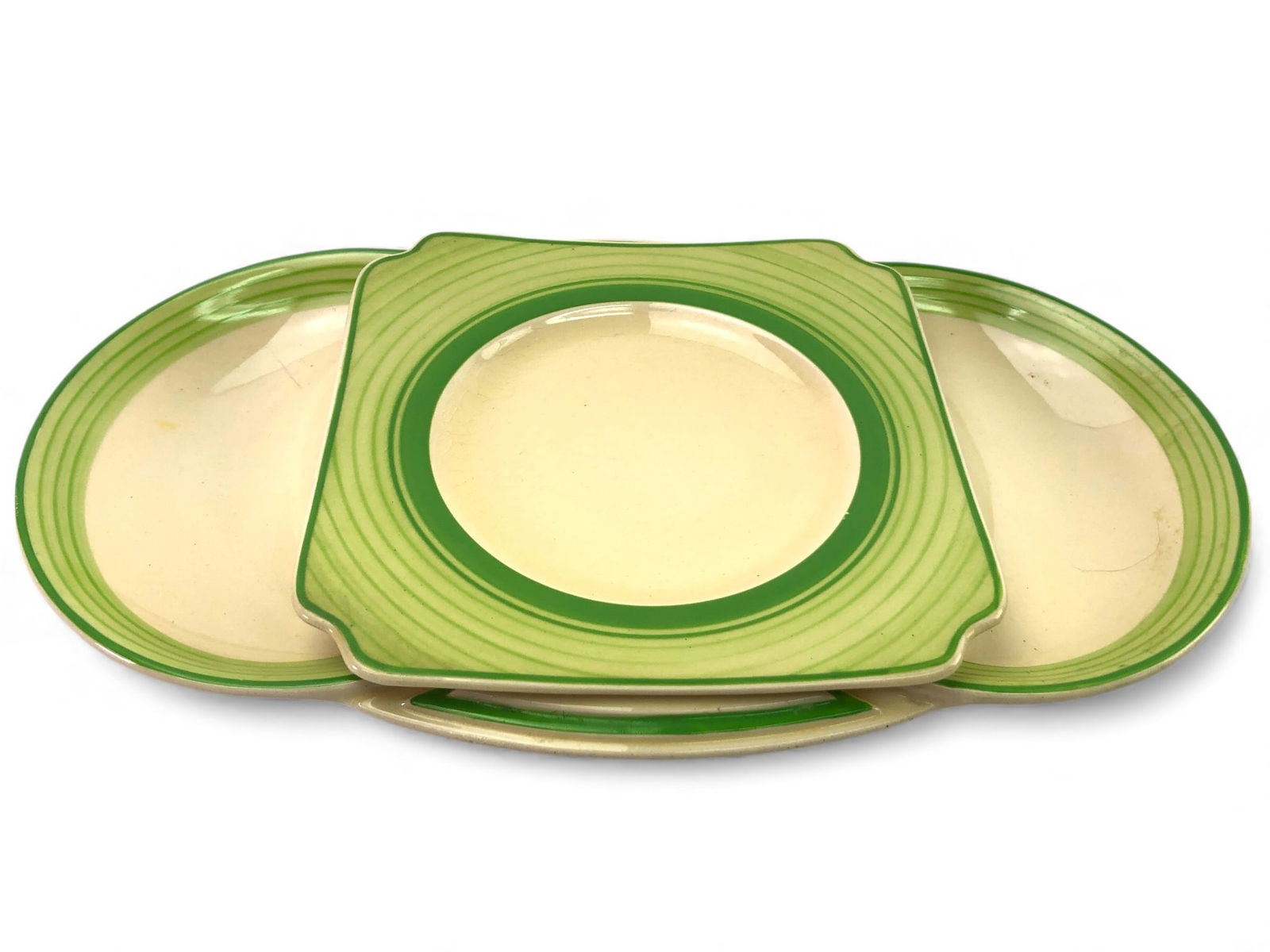 Rare Vtg Royal Doulton Crown Ducal Ware Tray Set 2pc (1 of 11)